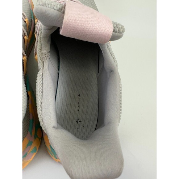 Adidas Lite Racer Adapt 5.0 Sneaker Grey Flash Aqua Camo Slip On Women 8 Youth 7 - Picture 9 of 13